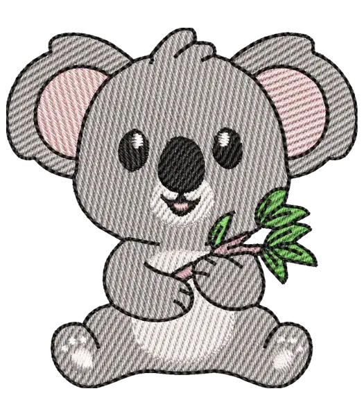 Matriz de Bordado Koala com Galho
